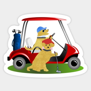 Preppy Dogs Golf Sticker